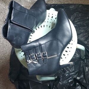 Style & Co. Black Faux Leather Booties